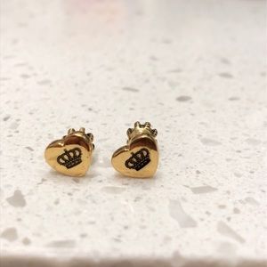 Heart and crown juicy couture earrings